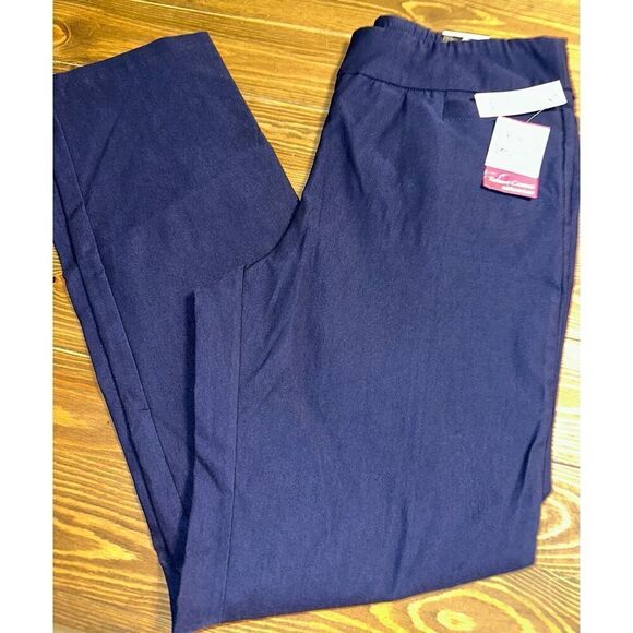 Kim Rogers Navy Blue PullOn Pants size 14A Tummy Control - Picture 1 of 5